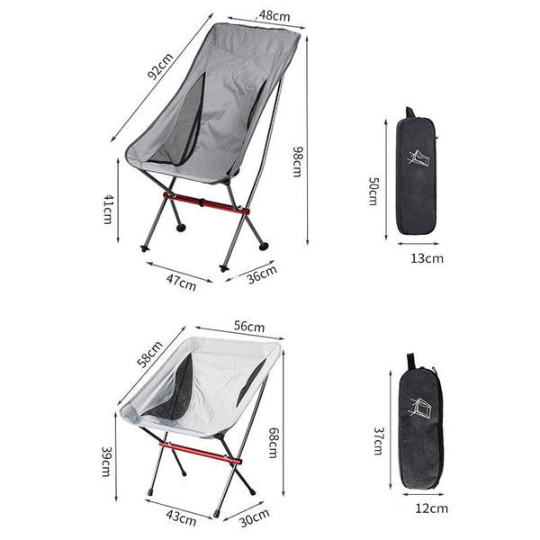 Camping Leisure Fishing Aluminum Alloy Portable Folding Chair, Size:Small(Black)