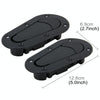 A Pair Car Carbon Fiber Cover Lock Modified Hood Lock General Racing Car Cover Lock(Black)