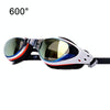 WAVE Electroplating HD Anti-fog Myopia Swimming Glasses, Color: Blue Black 600 Degree