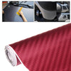 Car Decorative 3D Carbon Fiber PVC Sticker, Size: 127cm x 50cm(Red)