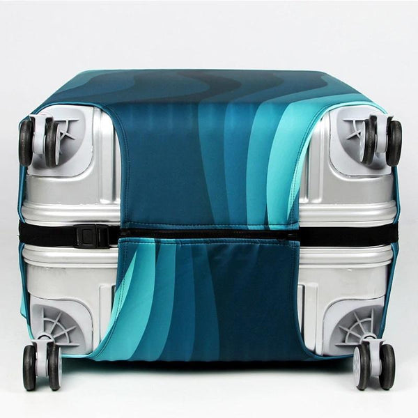Travel Abrasion-resistant Elastic Luggage Protective Cover Suitcase Dust Covers, Size:29-32 inch(Gradient Ripple)