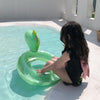 Children Adult Cartoon Inflatable Swimming Ring, Pattern: Sequenant Green Dinosaur Lap