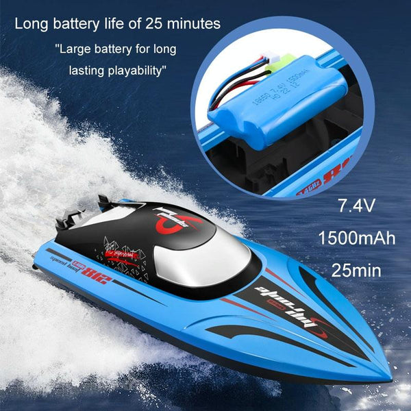 812 High-Speed RC Boat Large Horsepower Speedboat Long Endurance Waterproof Boys Water Toy Single Battery(Orange)