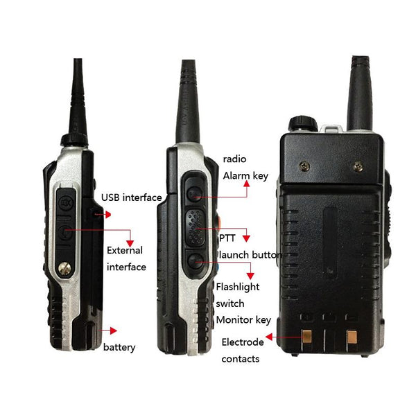 Baofeng BF-B2Plus Outdoor 50km Mini High-power FM Walkie-talkie, Plug Specifications:UK Plug