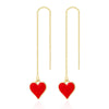 E2210-8 Love Long Ear Wire Women Simple Earrings