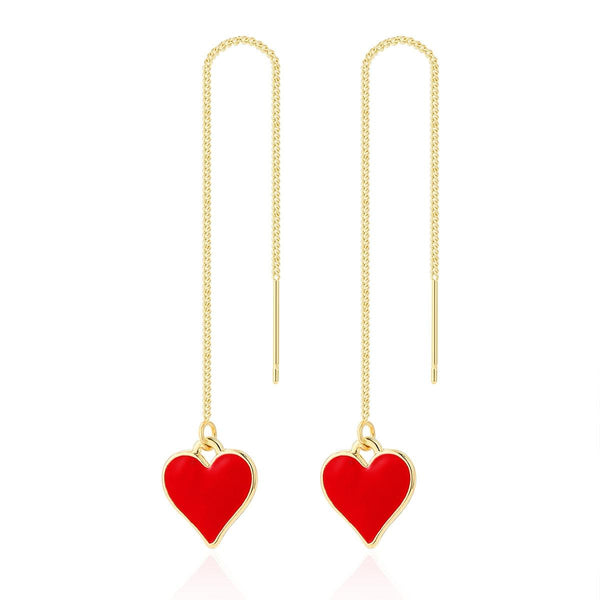 E2210-8 Love Long Ear Wire Women Simple Earrings
