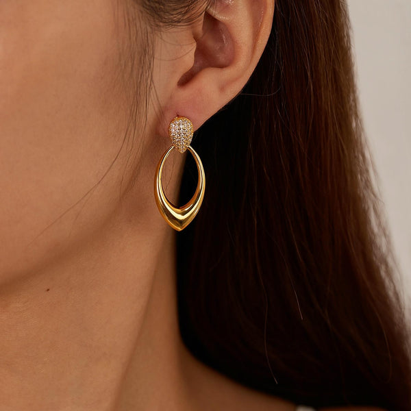 OPK KE789 1pair Vintage Temperament Geometric Earrings