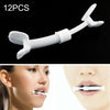 12PCS Smile Corrector Teeth Bite Spring Smile Expression Muscle Training Auxiliary Tools(White)