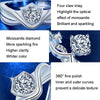 XJA011 Couple Ring Mosan Diamond S925 Silver Ring, Style: Mens