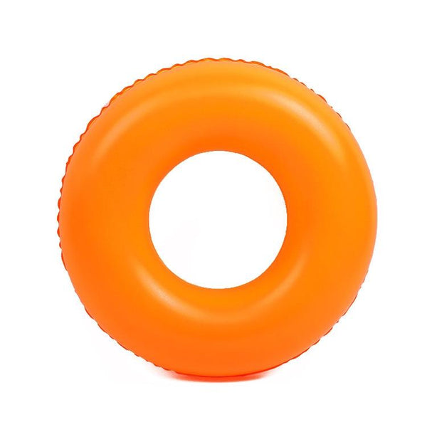 Cartoon Pattern Double Airbag Thickened Inflatable Swimming Ring Crystal Swimming Ring, Size:80 cm(Orange)