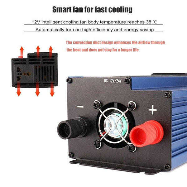 500W/12V24V Convert To 220V Dual Voltage Modified Sine Wave Inverter