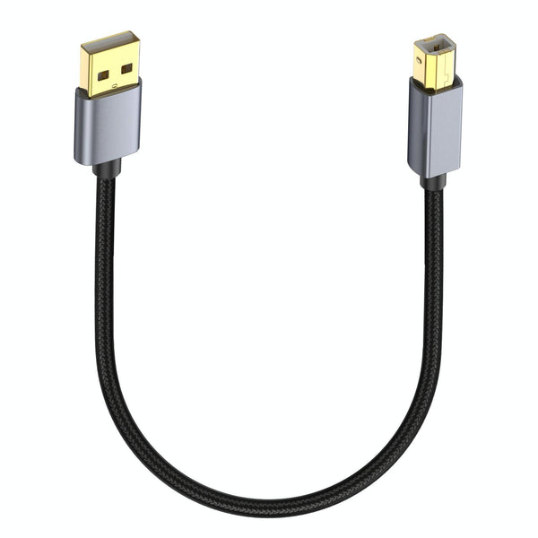 USB 2.0 A Male to B Male Square Port Printer Data Transmission Extension Cable, Length:0.3m