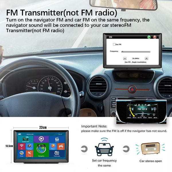 9 Inch 8G/256M Car GPS Navigator With Large Screen Capacitive Bluetooth Map, Area: United Kingdom Map