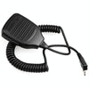 Clip-on Speaker Microphone for Walkie Talkies, 3.5mm + 2.5mm Earphone + Mic Plug(Black)