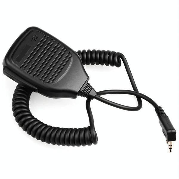 Clip-on Speaker Microphone for Walkie Talkies, 3.5mm + 2.5mm Earphone + Mic Plug(Black)