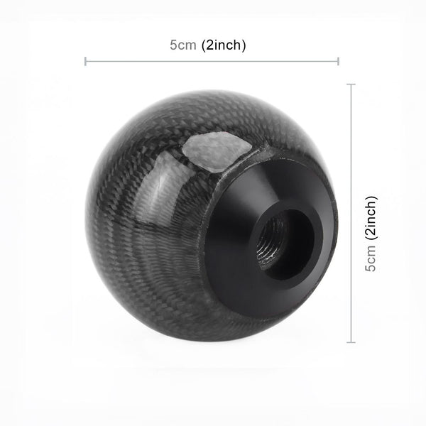 Universal Vehicle Car Shifter Cover Manual Automatic Carbon Fiber Ball Gear Shift Knob (Black)
