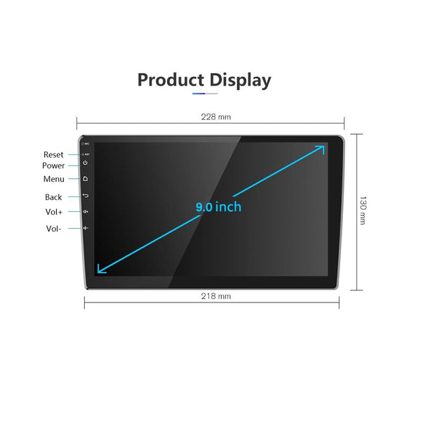 A3012 9 Inch Android Navigation CarPlay 1+32G Dual-Spindle Universal Central Control Screen Car Navigator Reversing Video Player(Standard+AHD Camera)