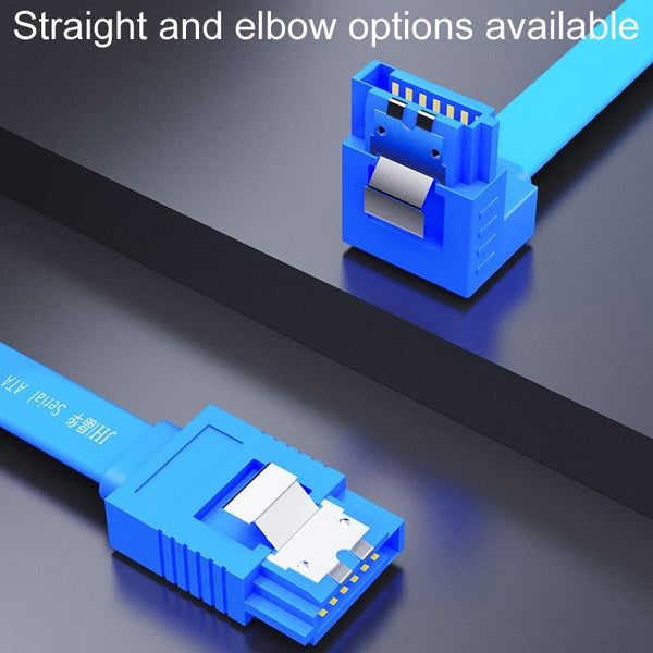 0.45m JINGHUA U510B High Speed SATA3.0 SSD Serial Cable(Black Straight To Bend)