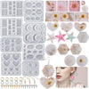 DIY Epoxy Resin Three-Dimensional Geometric Pendant Earring Silicone Mold, Spec: Heart