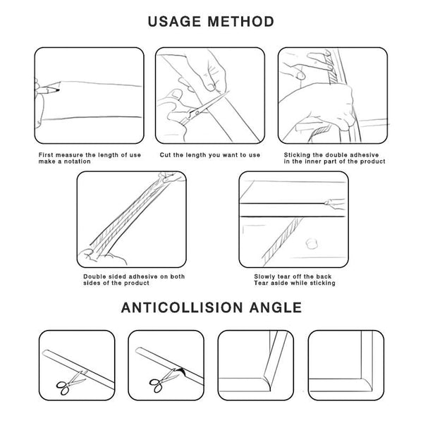 212cm Baby Edge Cushion Foam with Self-adhesive Tape(Coffee)