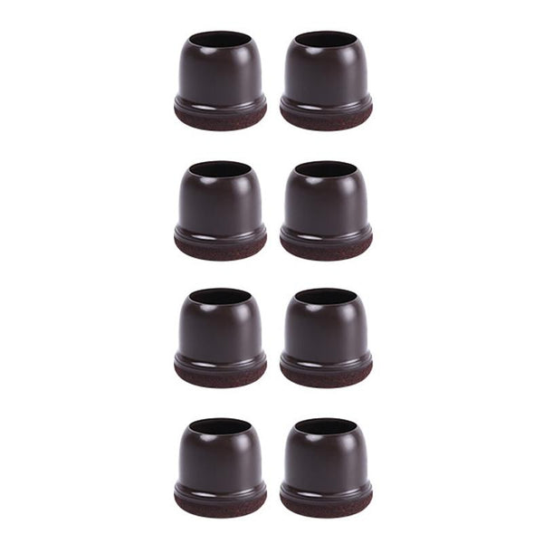0.75 inch Small 8pcs /Set Round Table And Chair Leg Covers For Tiles/Wooden Floors Furniture Protectors(Dark Brown)
