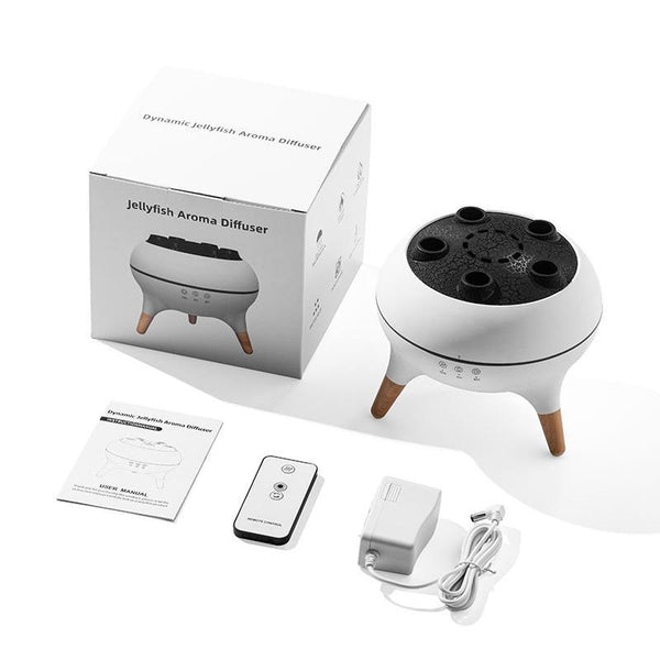 Dynamic Multi-Spray Aromatherapy Diffuser With Colorful Lights Remote Control Humidifier US Plug(V80 Spit Circle Upgrade Model)