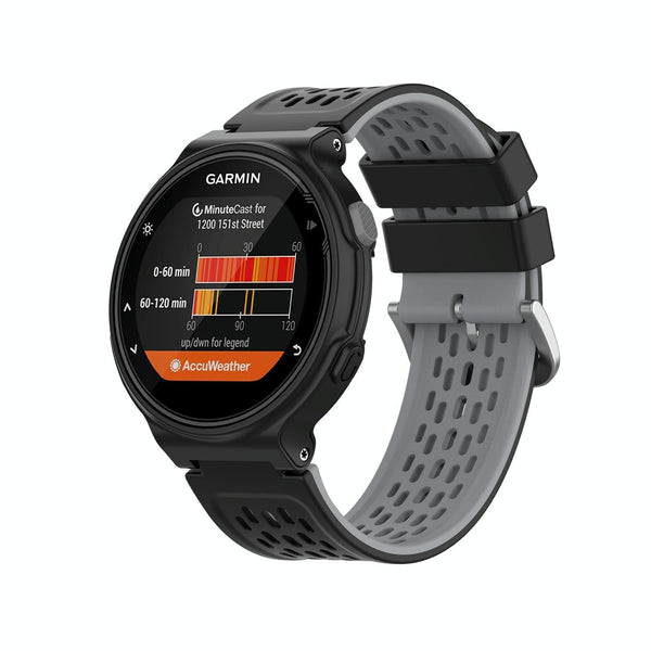For Garmin Approach S2 / S4 Two-color Silicone Watch Band(Black Grey)