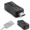 USB 2.0 Micro USB Male to Female Adapter for Galaxy S IV / i9500 / S III / i9300(Black)