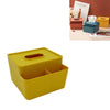 Simple Plastic Multifunctional Tissue Box Home Office Desk Storage Drawer Tray(Yellow)