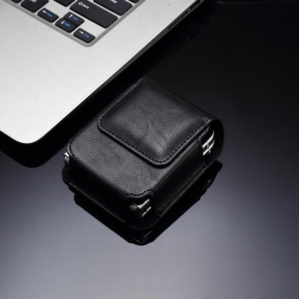 Folding Screen Mobile Phone Waist Hanging Universal Clutch Bag(Black)