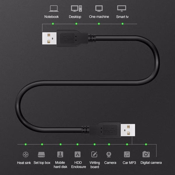 USB 2.0 AM to AM Extension Cable, Length: 1.5m