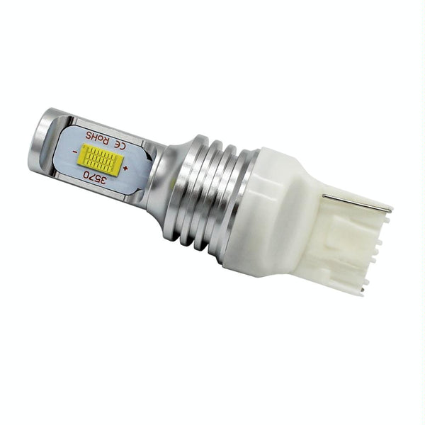 2 PCS T20/7440 72W 1000LM 6000-6500K Bright White Light Car Turn Backup LED Bulbs Reversing Lights, DC 12-24V (Yellow Light)