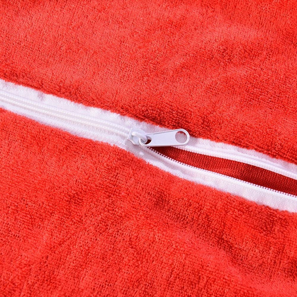 Microfiber Absorbent Quick Dry Double Layer Zipper Beach Chair Cover(Red)