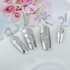 Diamond Nail Cap Jewelry Open Ring, Color: Silver Index Finger