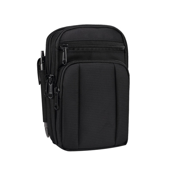 Multifunctional Casual Crossbody Mobile Phone Storage Waist Bag(Black)