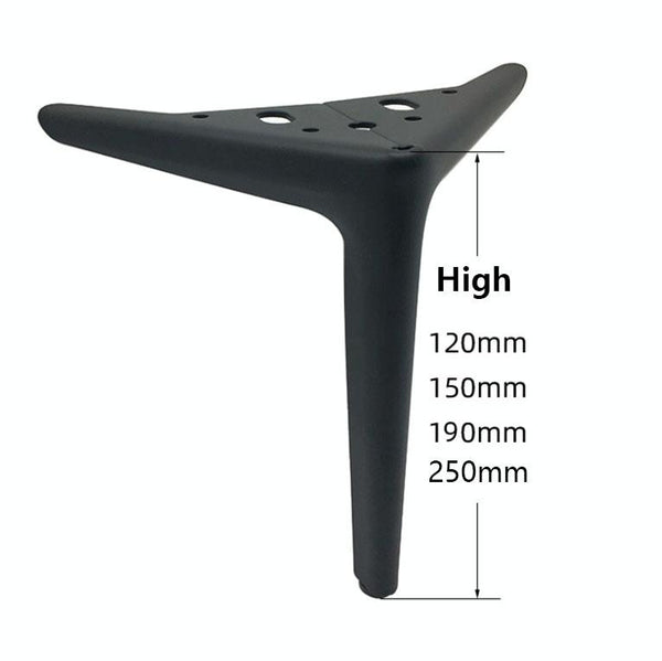 LH-XY-0010 Sofa Cabinet Metal Leg Furniture Leg, Height: 19cm(Gun Black)