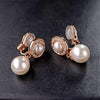 1202 Long Gold Baroque Earrings Pearl Ear Clip Women Without Ear Piercing