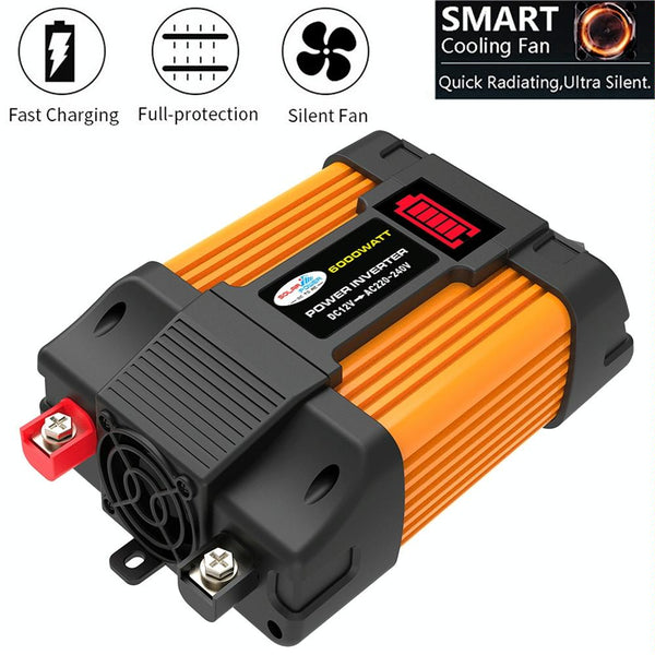 Little Wasp 12V to 110V 6000W Car Power Inverter with LED Display & Dual USB
