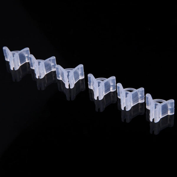 100 PCS Plant Grafting Gardening Plastic Grafting Folder Grafting Clip Transparent Gardening Plastic Grafting Clip Tomatoes Grafting Clips