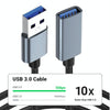 JUNSUNMAY 2A USB 3.0 Male to Female Extension Cord High Speed Charging Data Cable, Length:5m