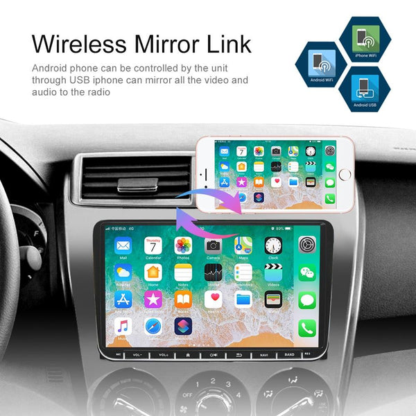 A2743 For Volkswagen 1+16G 9-inch Central Control Large Screen With Carplay Car Android10.0 Navigator Player, Style: Standard+AHD Camera