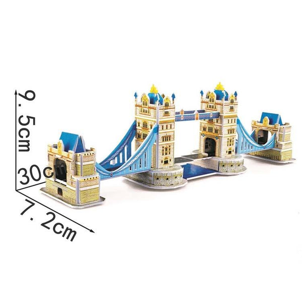 3 PCS 3D Puzzle Mini World Building Model Children Assembling Intellectual Toys(London Bridge)