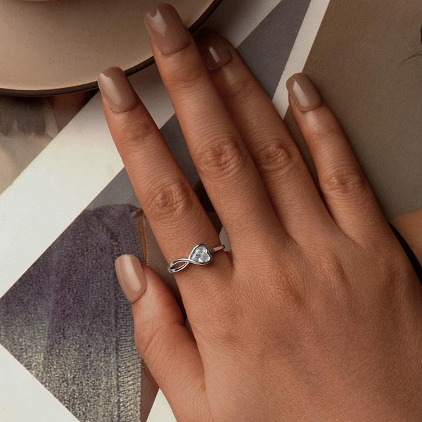 S925 Platinum-plated Infinite Loop Love Ring(No.6)