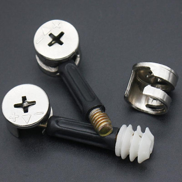 10pcs 35mm 3 In 1 Screw Connector Furniture Link Fixer Closet Eccentric Wheel Nut Connection Fastener