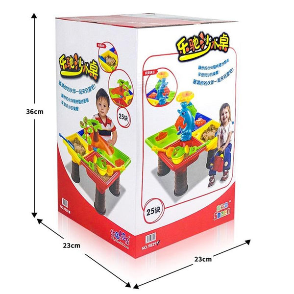 Outdoor Sandy Beach Table Toys Set for Kids(Tree and Square Table)