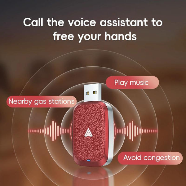 For Android Car Carplay Box Wired to Wireless Auto Adapter(Red)