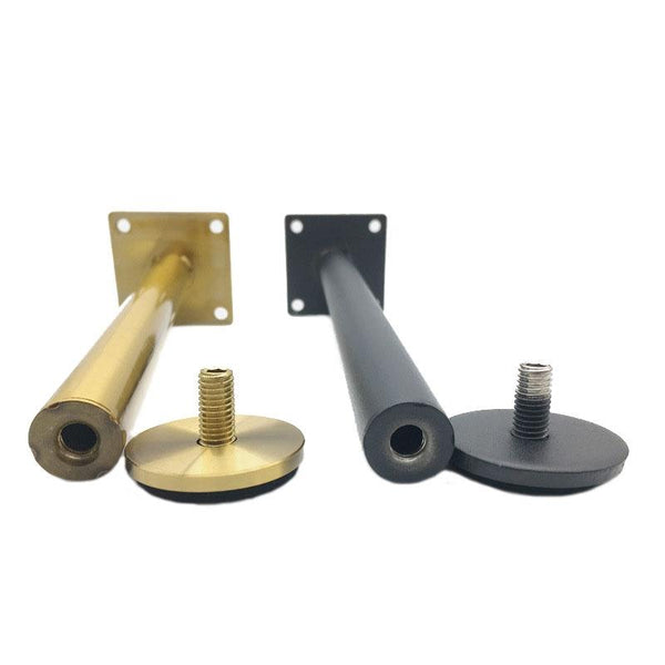 LH-TJ003 Adjustable Stainless Steel Round Tube Furniture Legs, Height: 35cm(Black Titanium)