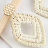 E2002-16 Prismatic Bamboo Vine Handmade Woven Earrings Bosomia Style Earrings