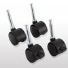 10pcs Swivel Furniture Casters Office Chair Baby Crib Sofa Wheel, Spec: 1.5 Inch With Brake