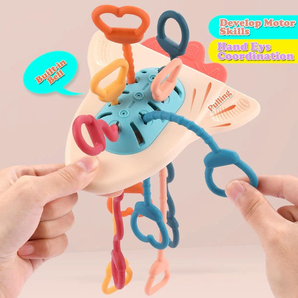 Baby Puzzle Fun Finger Pumping Toys Enlightenment Early Teaching Toys, Style: Space Ship